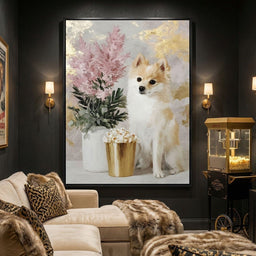 Pomeranian Petals Gold Light