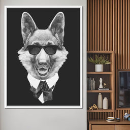 Dressed Up German Shepherd - NicheCanvas