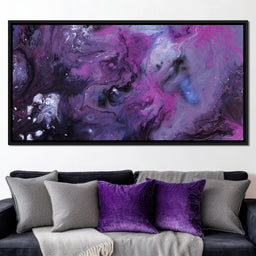 Abstract Purple & Black Canvas - NicheCanvas