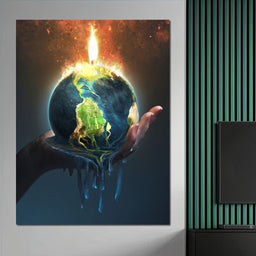 Holding the Earth - NicheCanvas