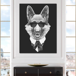 Dressed Up German Shepherd - NicheCanvas