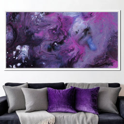 Abstract Purple & Black Canvas - NicheCanvas