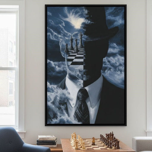Surreal Chessboard Mind Horizon Canvas Print