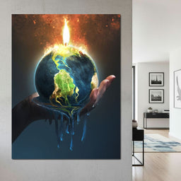 Holding the Earth - NicheCanvas