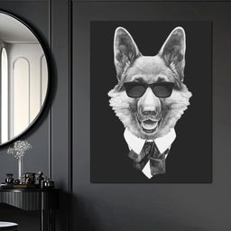Dressed Up German Shepherd - NicheCanvas