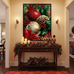 Festive Pine Holly Joyful Noel