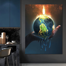 Holding the Earth - NicheCanvas