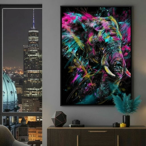 Vibrant Spirit of the Elephant Canvas Print