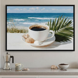 Morning Coffee By The Sea Shore