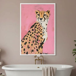 Cheetah Safari Elegance on Pink