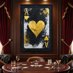 Gilded Ace of Hearts Noir
