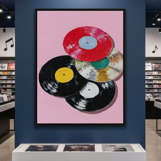 Retro Vinyl Record Pop Splash Canvas Print