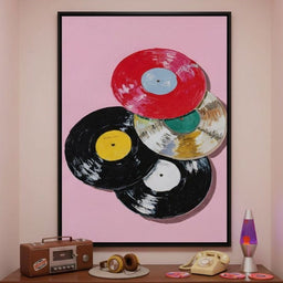 Retro Vinyl Record Pop Splash