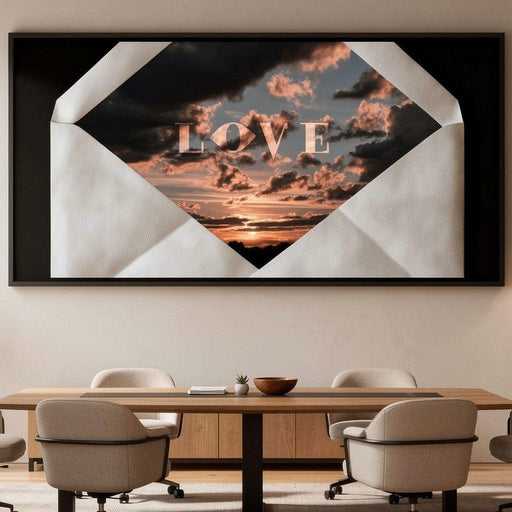 Love Letter Sky Sunset Glow Canvas Print
