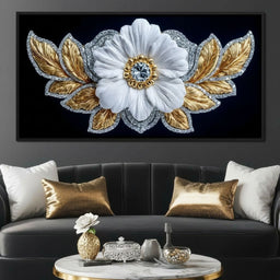 Gilded Petal Crystal Flourish