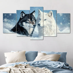Eternal Snowbound Wolves - NicheCanvas