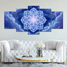 Celestial Lotus Nebula Dance - NicheCanvas