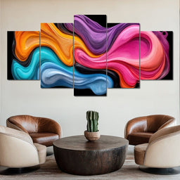 Cheerful Oil Rivers of Infinity - TooplesArt - NicheCanvas