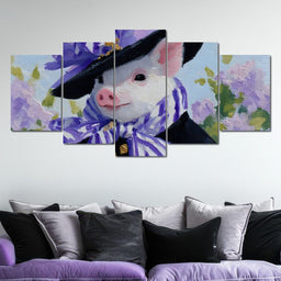 Piglet Lavender Elegance Parade - NicheCanvas