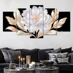 Elegant Ivory Petal Radiance - NicheCanvas