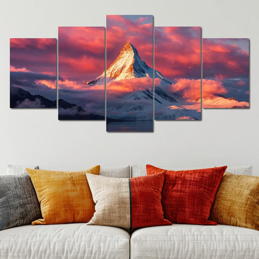 Snow Throne at Sunrise - TooplesArt Canvas Print