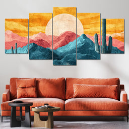 Desert Sunrise Majesty Landscape - NicheCanvas