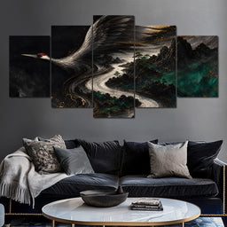 Ascending Over Jade Peaks - NicheCanvas