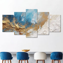 Golden Tide Celestial Drift - NicheCanvas