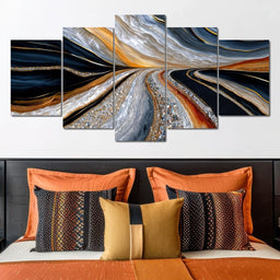 Agate Currents With Diamond Seams - TooplesArt - NicheCanvas