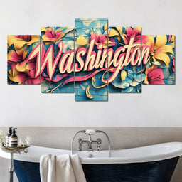 Floral Washington - NicheCanvas