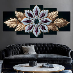 Radiant Jewel Blossom Grandeur - NicheCanvas