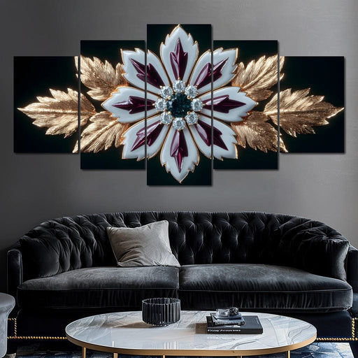 Radiant Jewel Blossom Grandeur Canvas Print