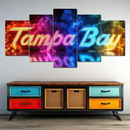 Tampa Bay Neon Night - NicheCanvas