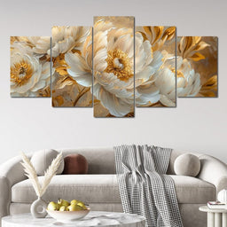 Golden Petal Harmony - NicheCanvas