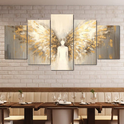 Heavenly Guardian Silhouette - NicheCanvas