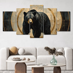 Majestic Bear Golden Portal - NicheCanvas