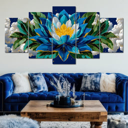 Starfield Lotus Radiance - NicheCanvas