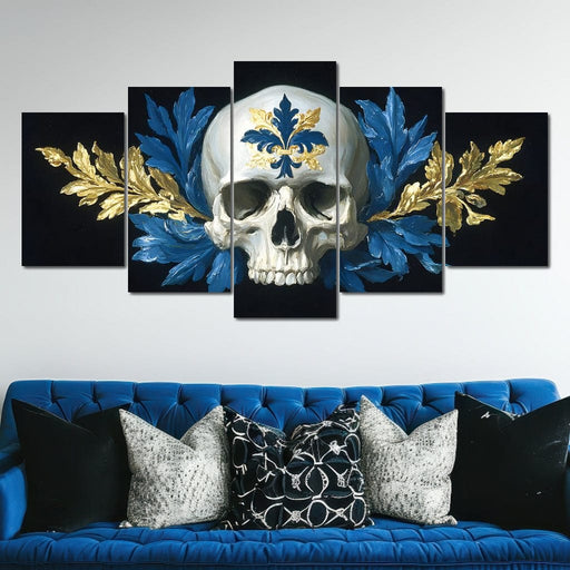 Fleur Skull Baroque Elegance Canvas Print
