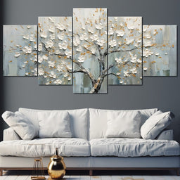 Petals of Alabaster Beauty - NicheCanvas