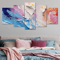 Radiant Impasto Color Surge - NicheCanvas