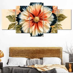 Rustic Petals Dancing Under Shadow - NicheCanvas