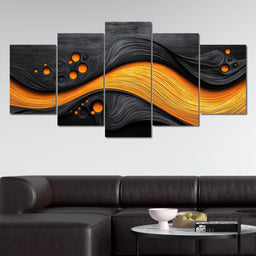 Noir & Gold Symphony - TooplesArt - NicheCanvas
