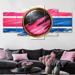 Collision of Modern Circles - NicheCanvas