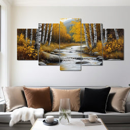 The Birchwood Stream - TooplesArt - NicheCanvas