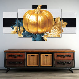 Golden Pumpkin Luxe Harvest - NicheCanvas