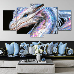 Radiant Scales of the Glacial Guardian - NicheCanvas