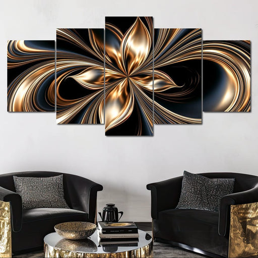 Gilded Currents Of The Infinite Void Canvas Print