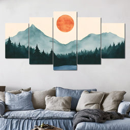 Silent Dawn Over Peaks - NicheCanvas