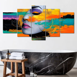 Chromatic Calm Portrait Drift - NicheCanvas