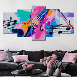 Melodic Violin Vibrance - NicheCanvas